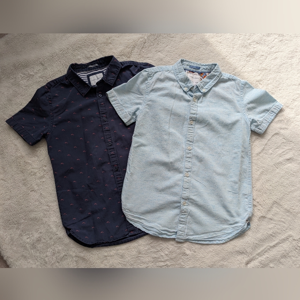 (Bundle Of 2) Cactus Boys Button Down Shirts, Size 9/10